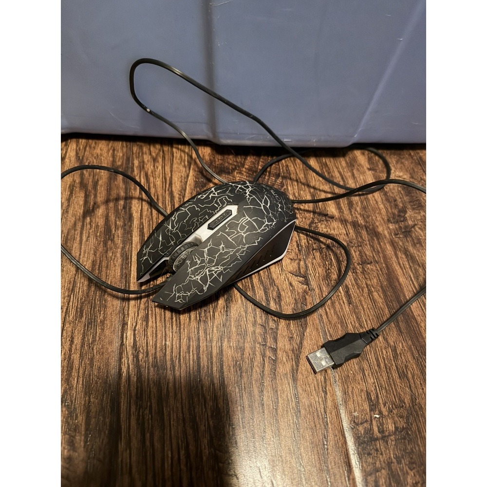 GAMESTART Wired Gaming Mouse USB PC Computer DPI Adjustable LED Optical Black